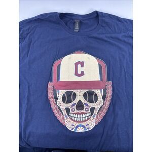 Cleveland Guardians Noche Latina Sugar Skull SGA T Shirt XL 8/15/25 Indians MLB